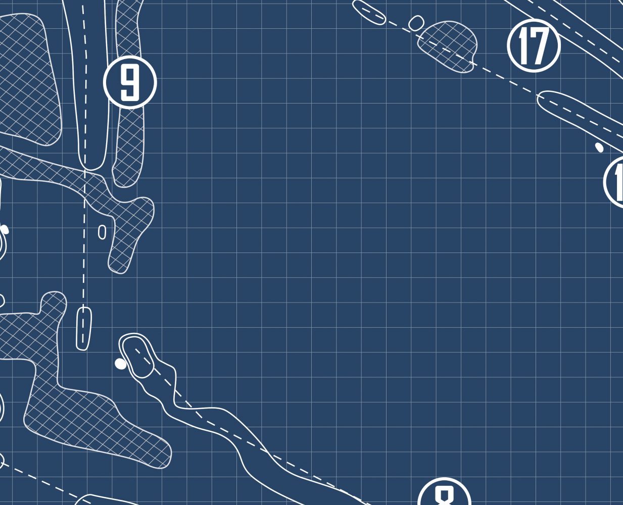 Dusty Hills Country Club Blueprint (Print)