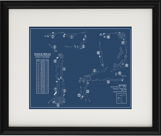 Eagle Hills Golf Course Blueprint (Print)