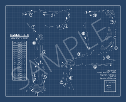 Eagle Hills Golf Course Blueprint (Print)