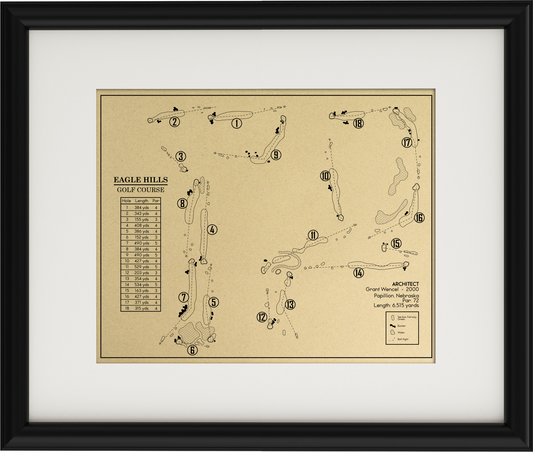 Eagle Hills Golf Course Outline (Print)
