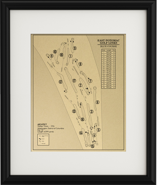 East Potomac Golf Links Blue Course Outline (Print)