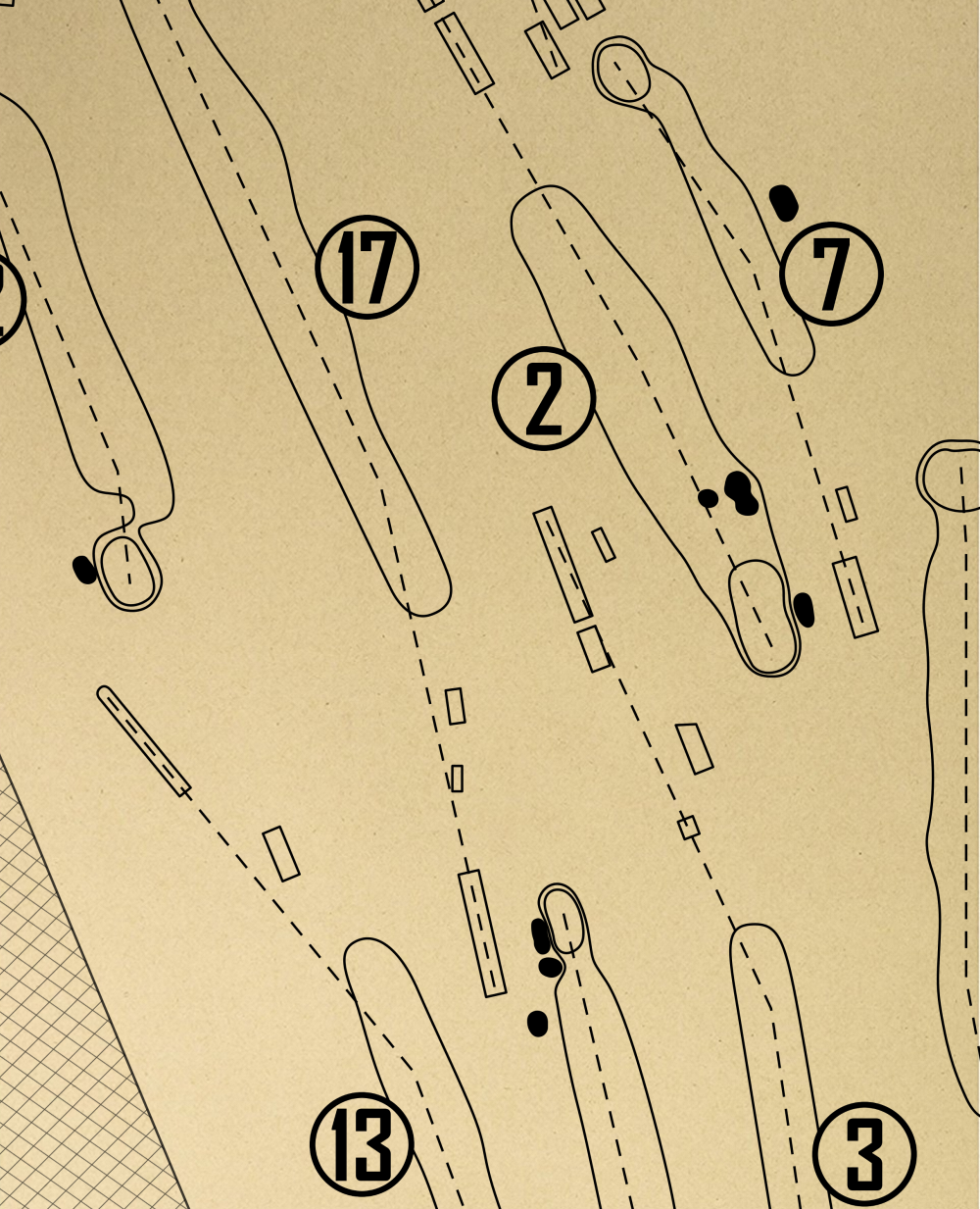East Potomac Golf Links Blue Course Outline (Print)