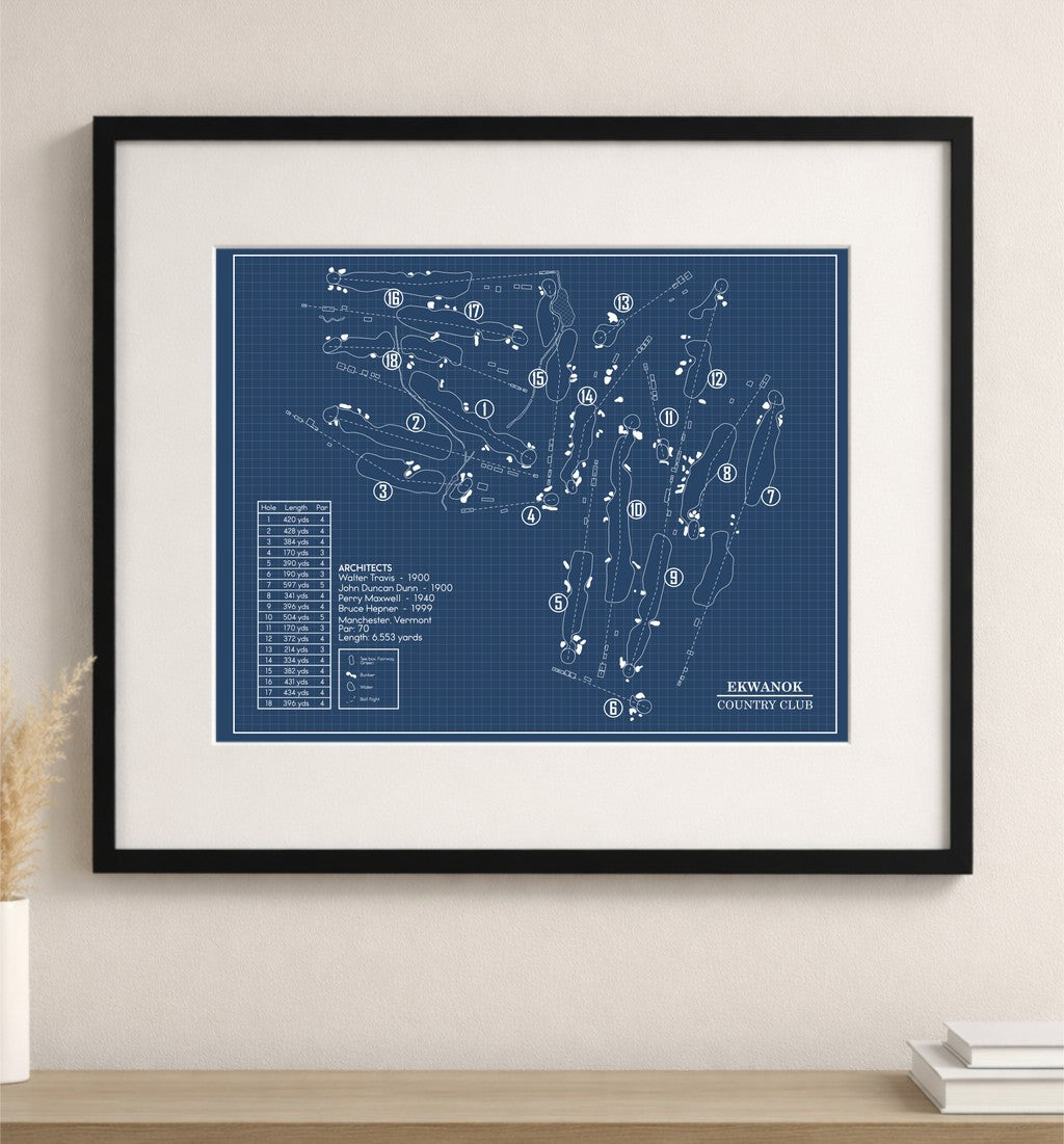 Ekwanok Country Club Blueprint (Print)