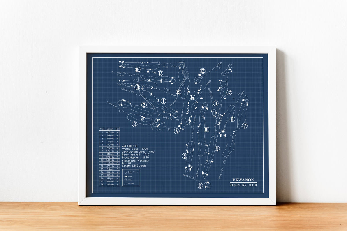 Ekwanok Country Club Blueprint (Print)