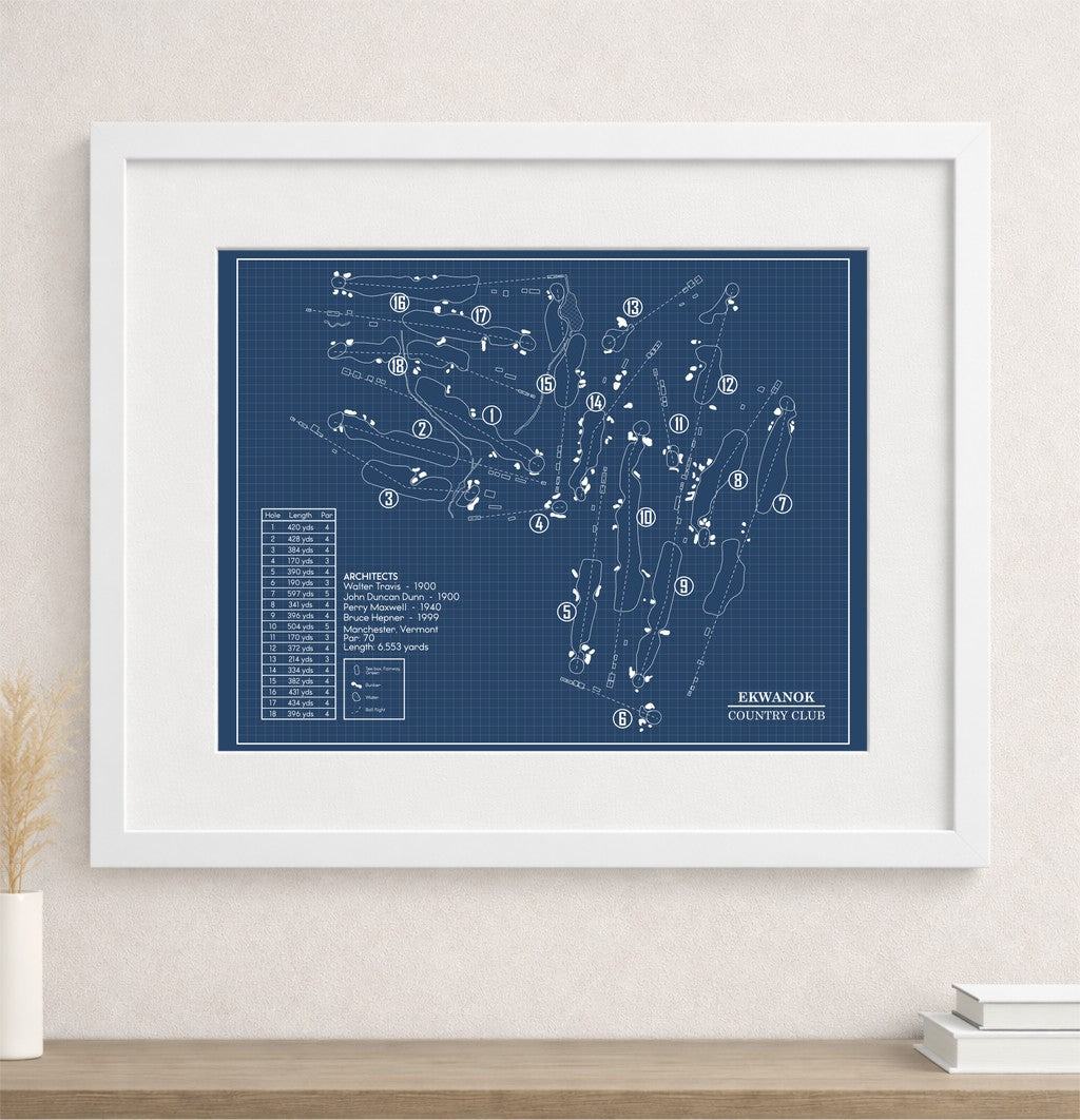 Ekwanok Country Club Blueprint (Print)