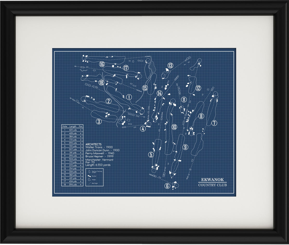 Ekwanok Country Club Blueprint (Print)