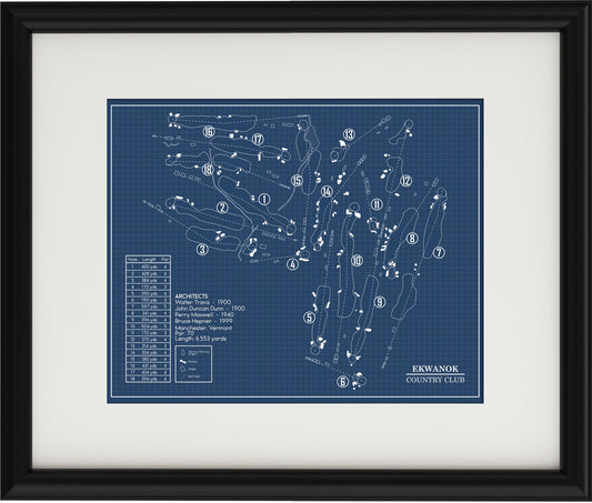 Ekwanok Country Club Blueprint (Print)