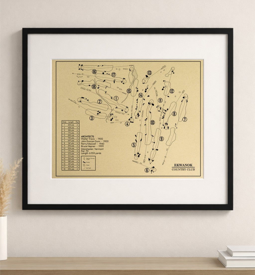 Ekwanok Country Club Outline (Print)