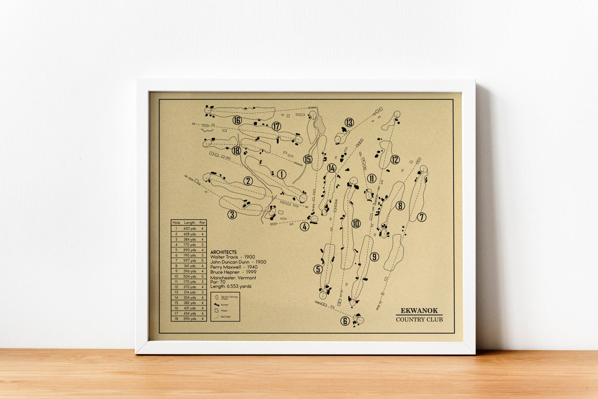 Ekwanok Country Club Outline (Print)