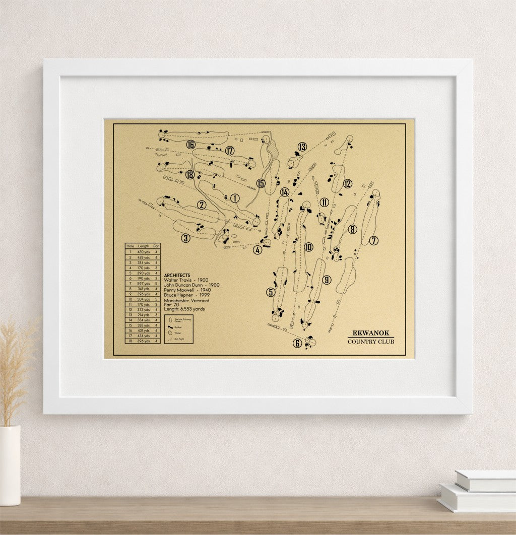 Ekwanok Country Club Outline (Print)