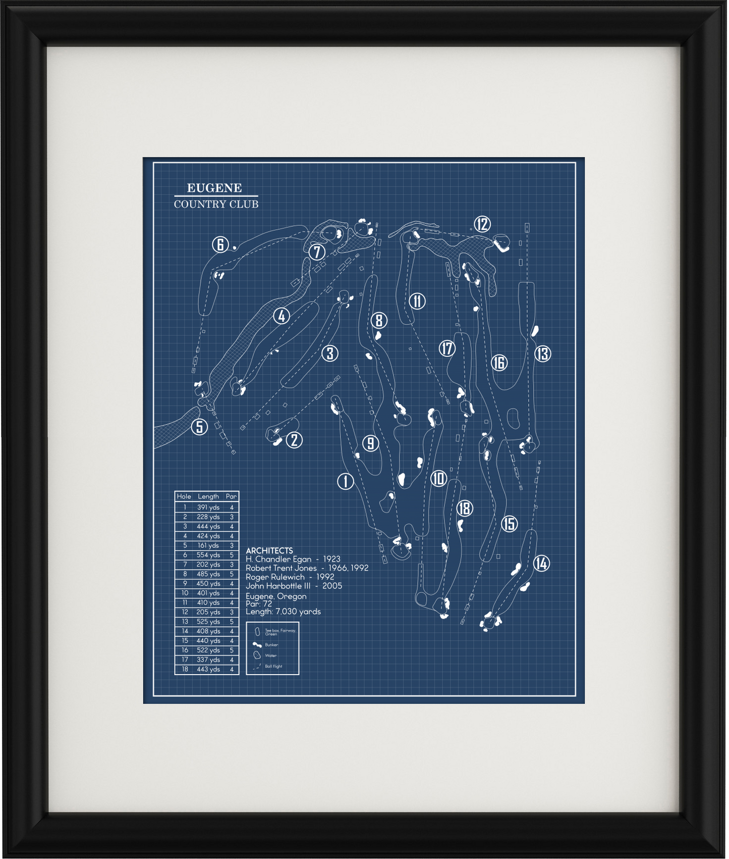 Eugene Country Club Blueprint (Print)