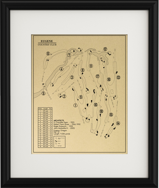 Eugene Country Club Outline (Print)