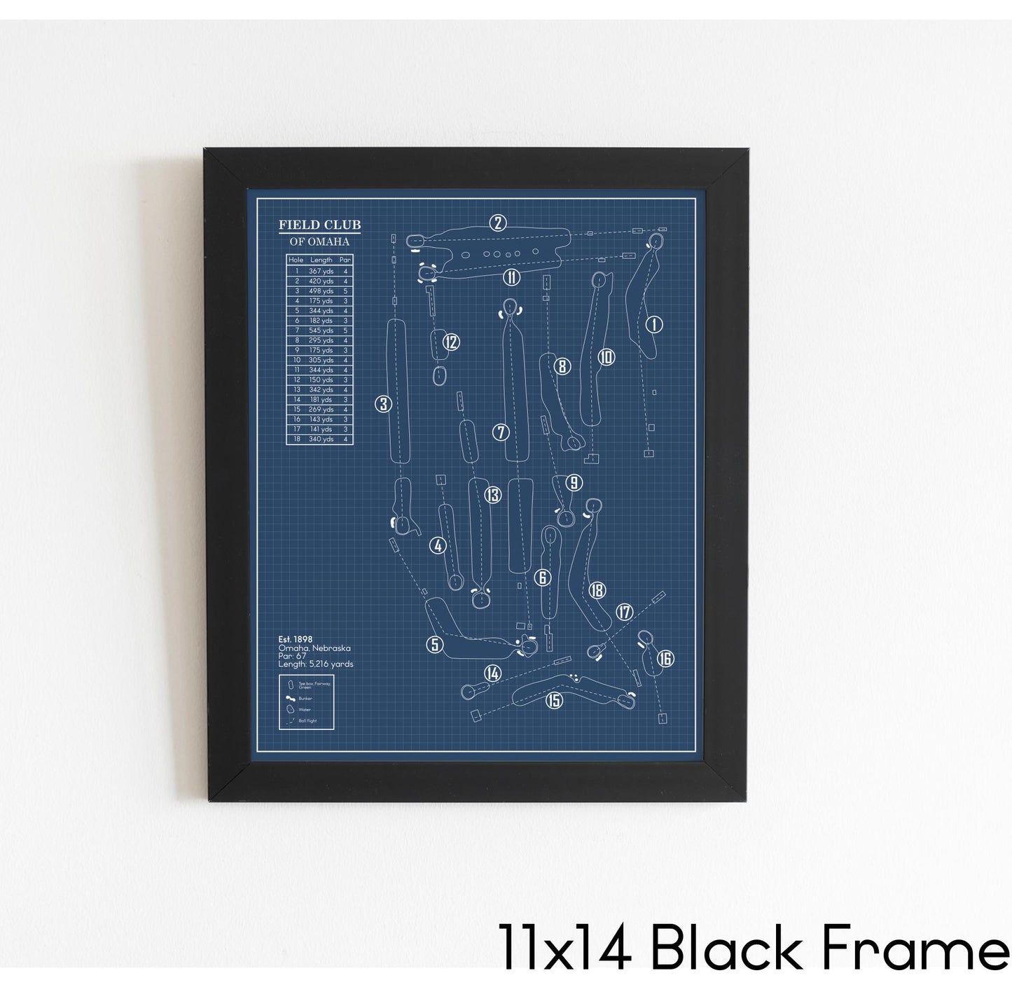 Field Club of Omaha Blueprint (Print)