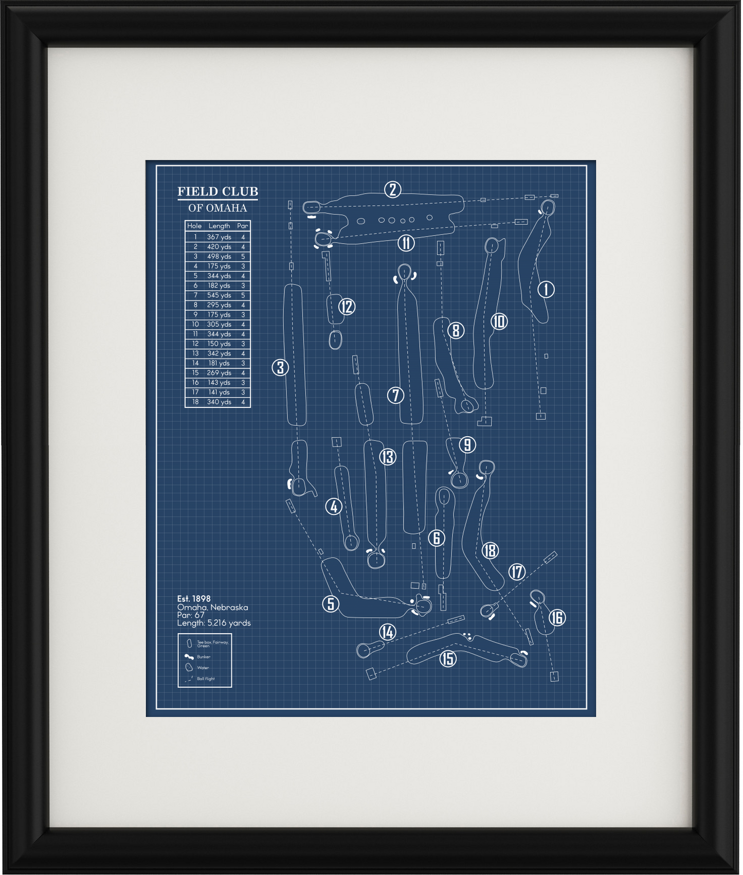 Field Club of Omaha Blueprint (Print)