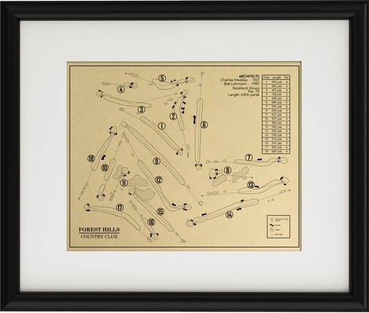 Forest Hills Country Club Outline (Print)