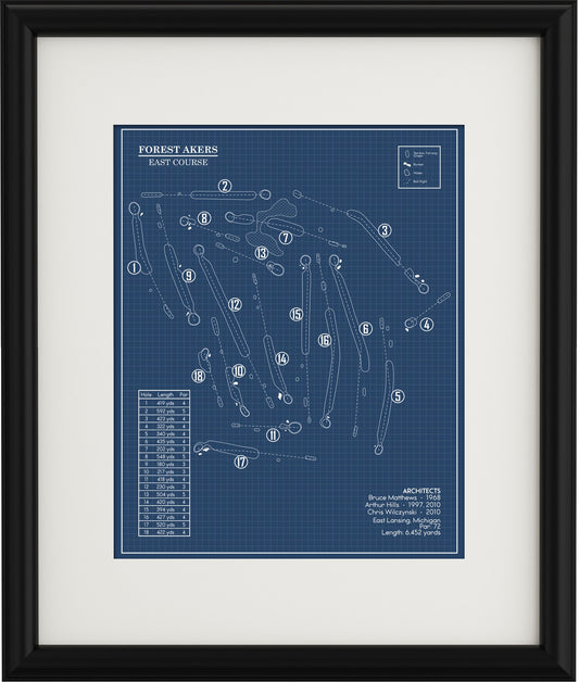 Forest Akers East Course Blueprint (Print)
