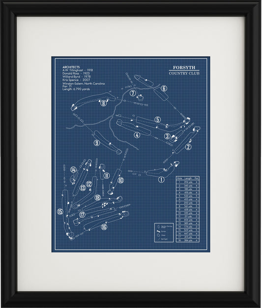 Forsyth Country Club Blueprint (Print)