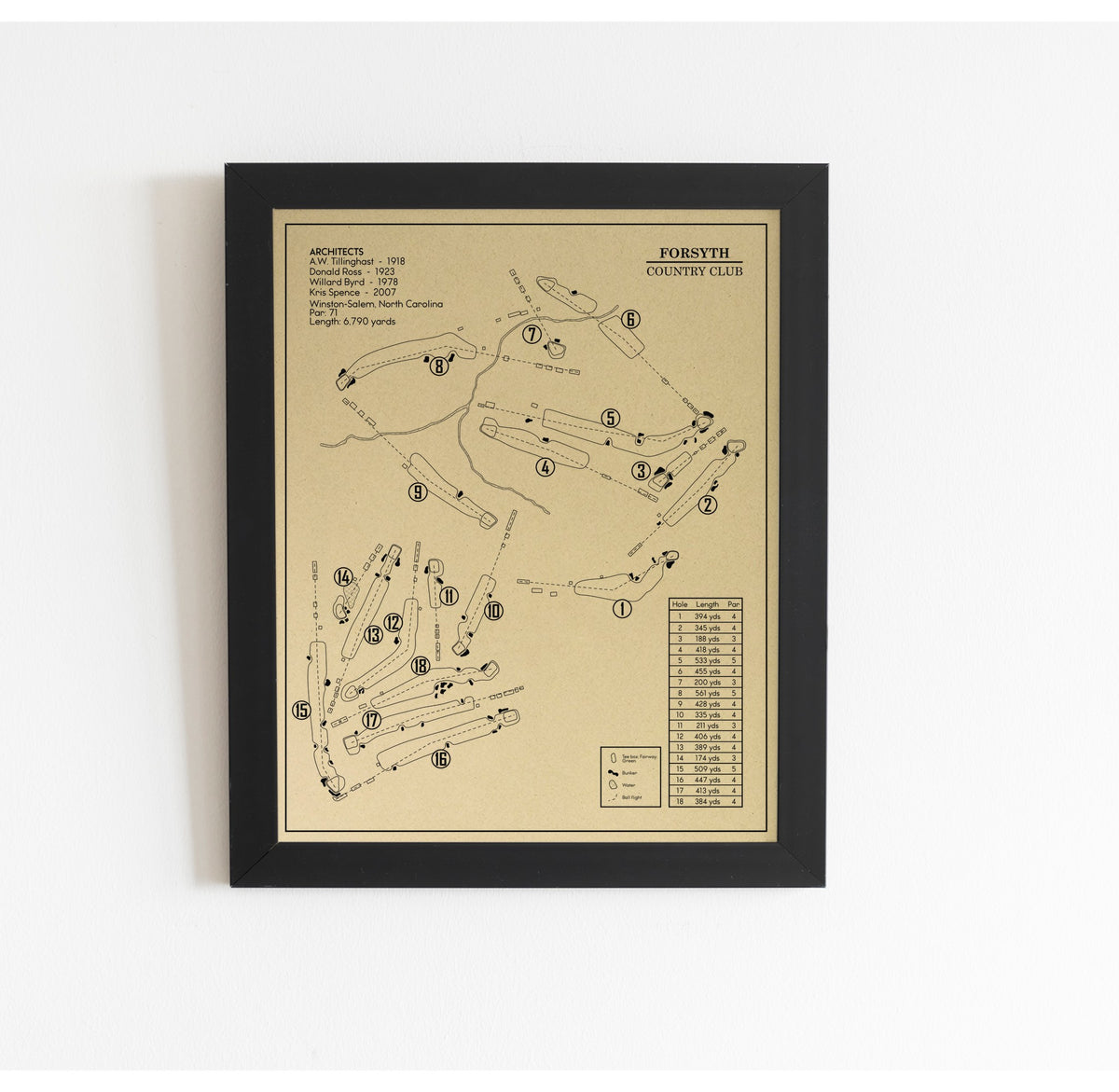 Forsyth Country Club Outline (Print)