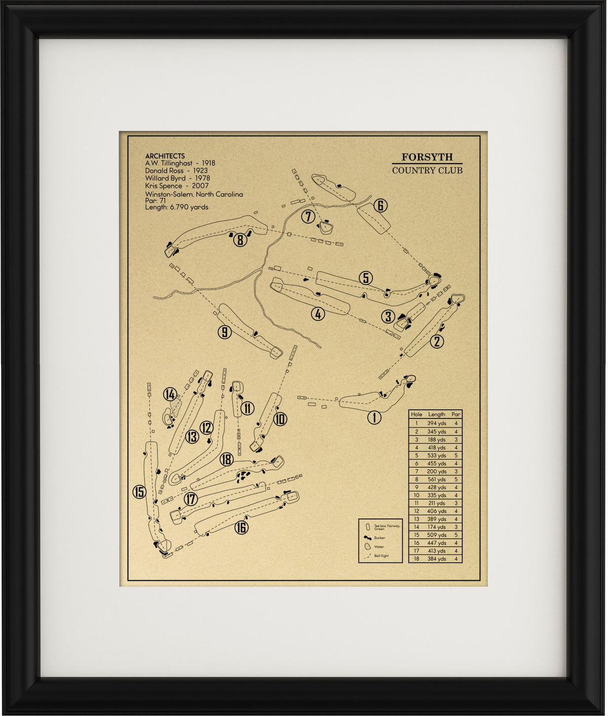 Forsyth Country Club Outline (Print)