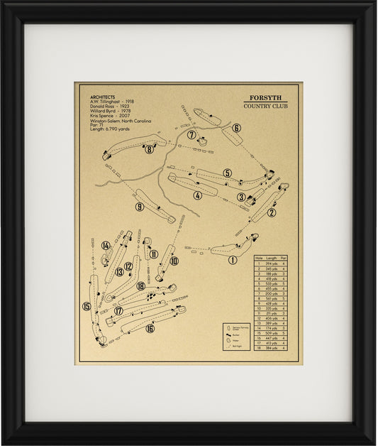 Forsyth Country Club Outline (Print)