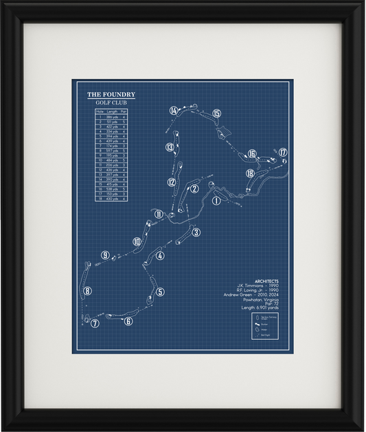 The Foundry Golf Club Blueprint (Print)