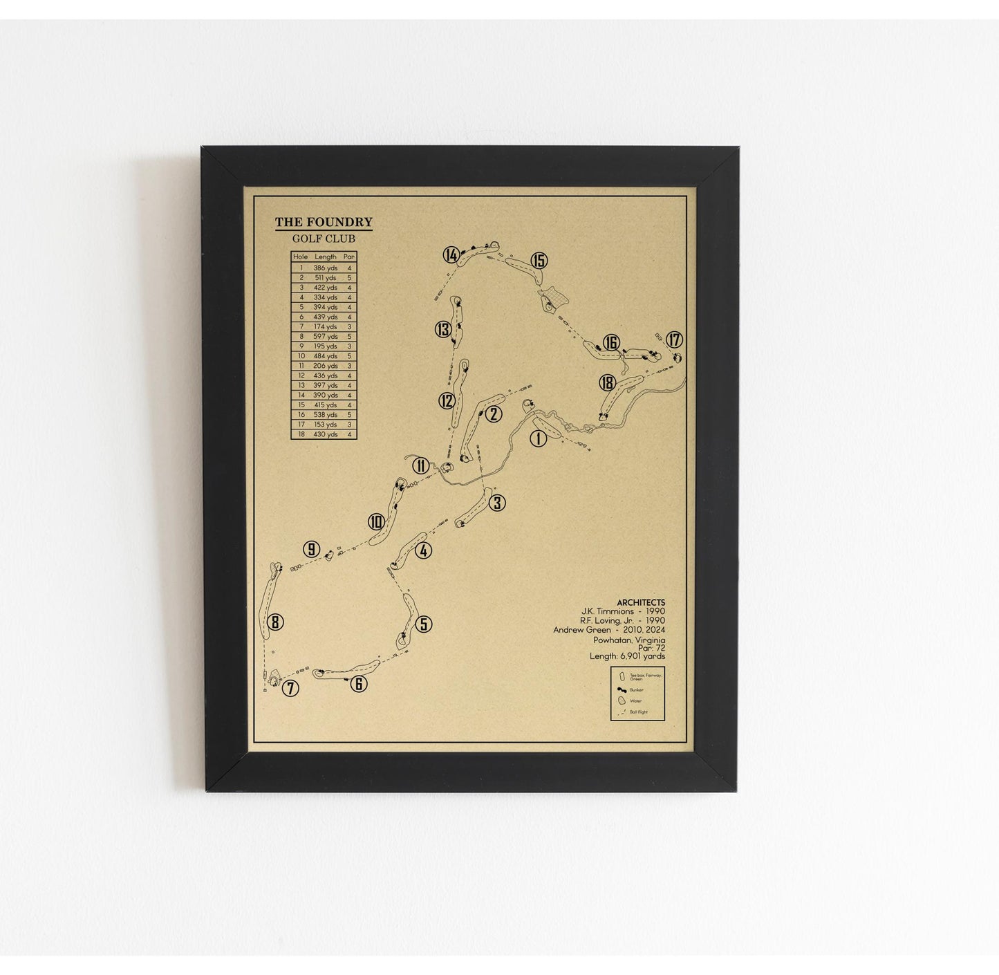 The Foundry Golf Club Outline (Print)