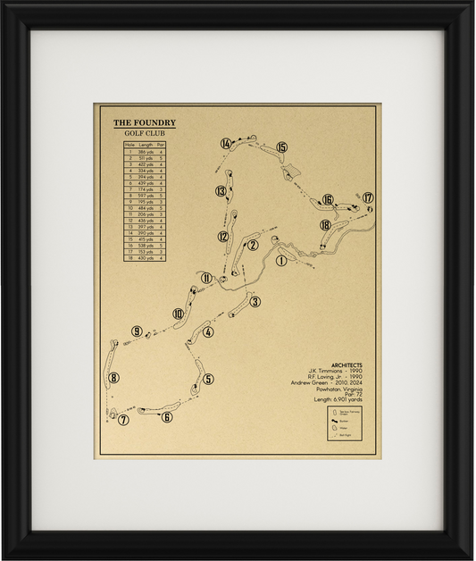 The Foundry Golf Club Outline (Print)