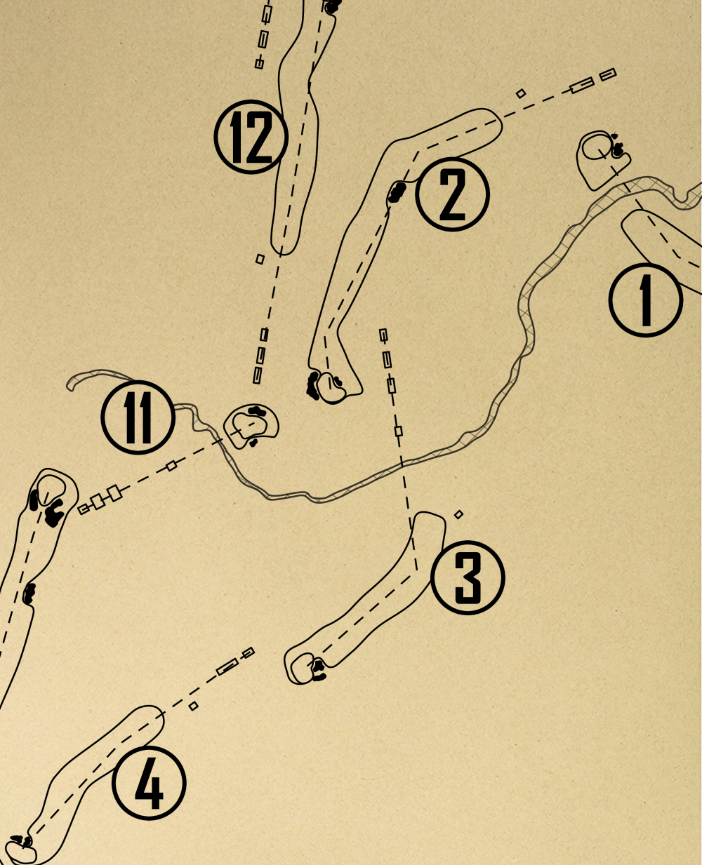 The Foundry Golf Club Outline (Print)