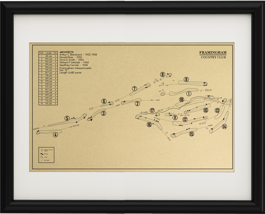 Framingham Country Club Outline (Print)