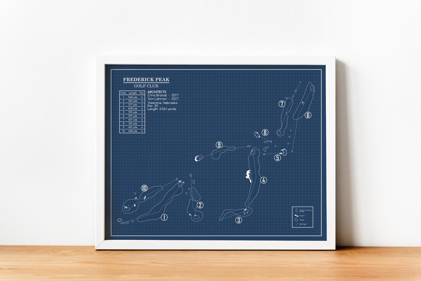 Frederick Peak Golf Club Blueprint (Print)