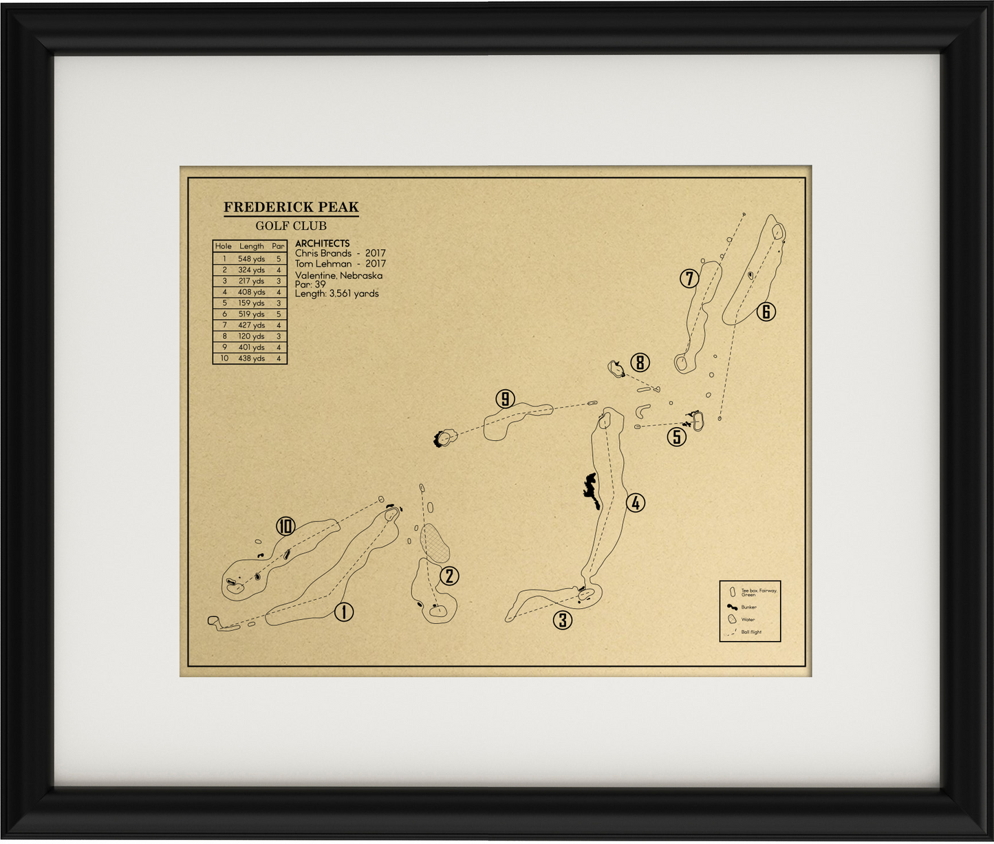 Frederick Peak Golf Club Outline (Print)