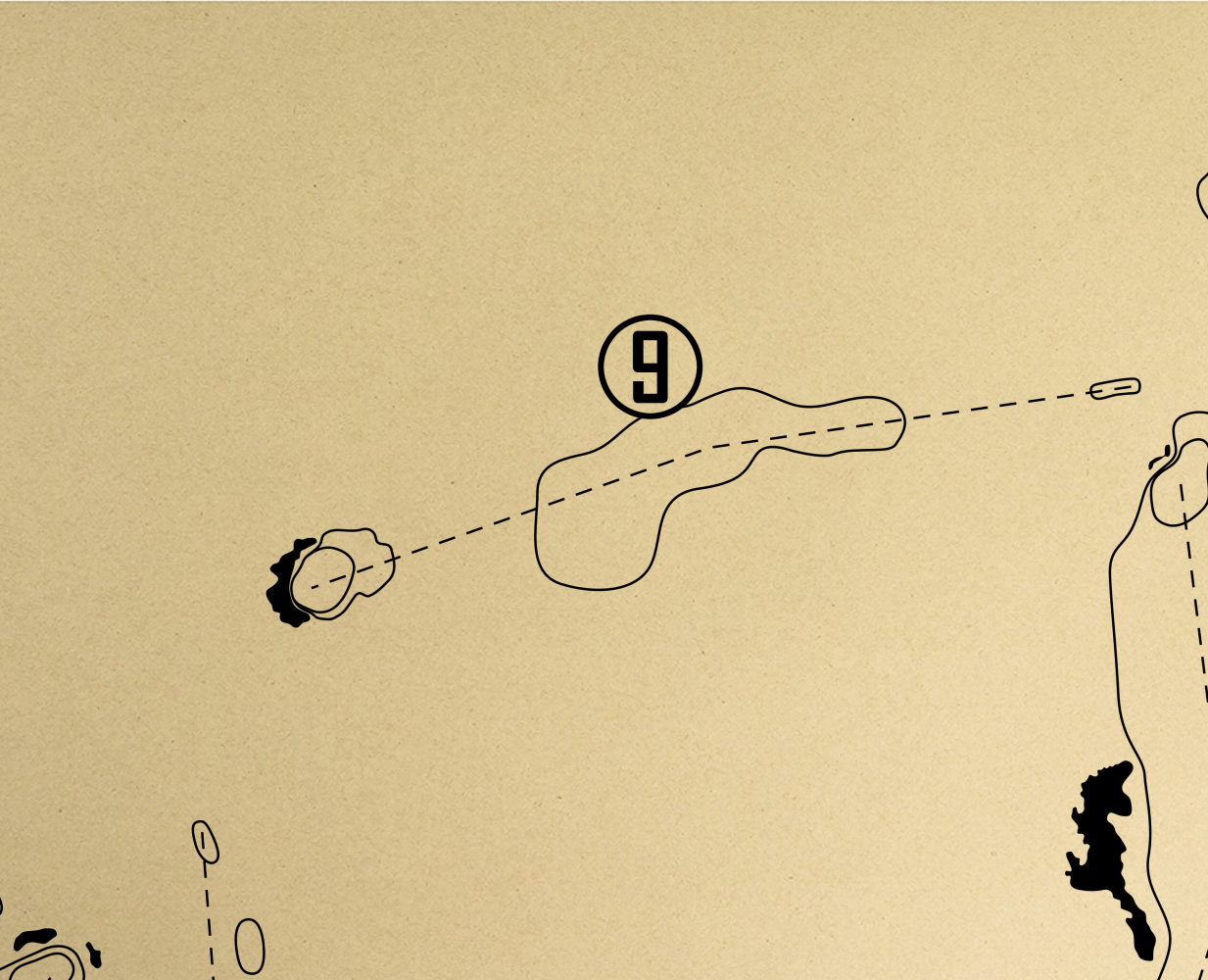 Frederick Peak Golf Club Outline (Print)