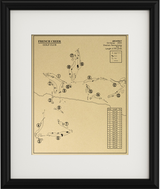 French Creek Golf Club Outline (Print)