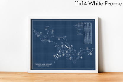 French Lick Resort Pete Dye Course Blueprint (Print)