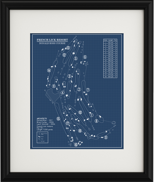 French Lick Resort Donald Ross Course Outline (Print)