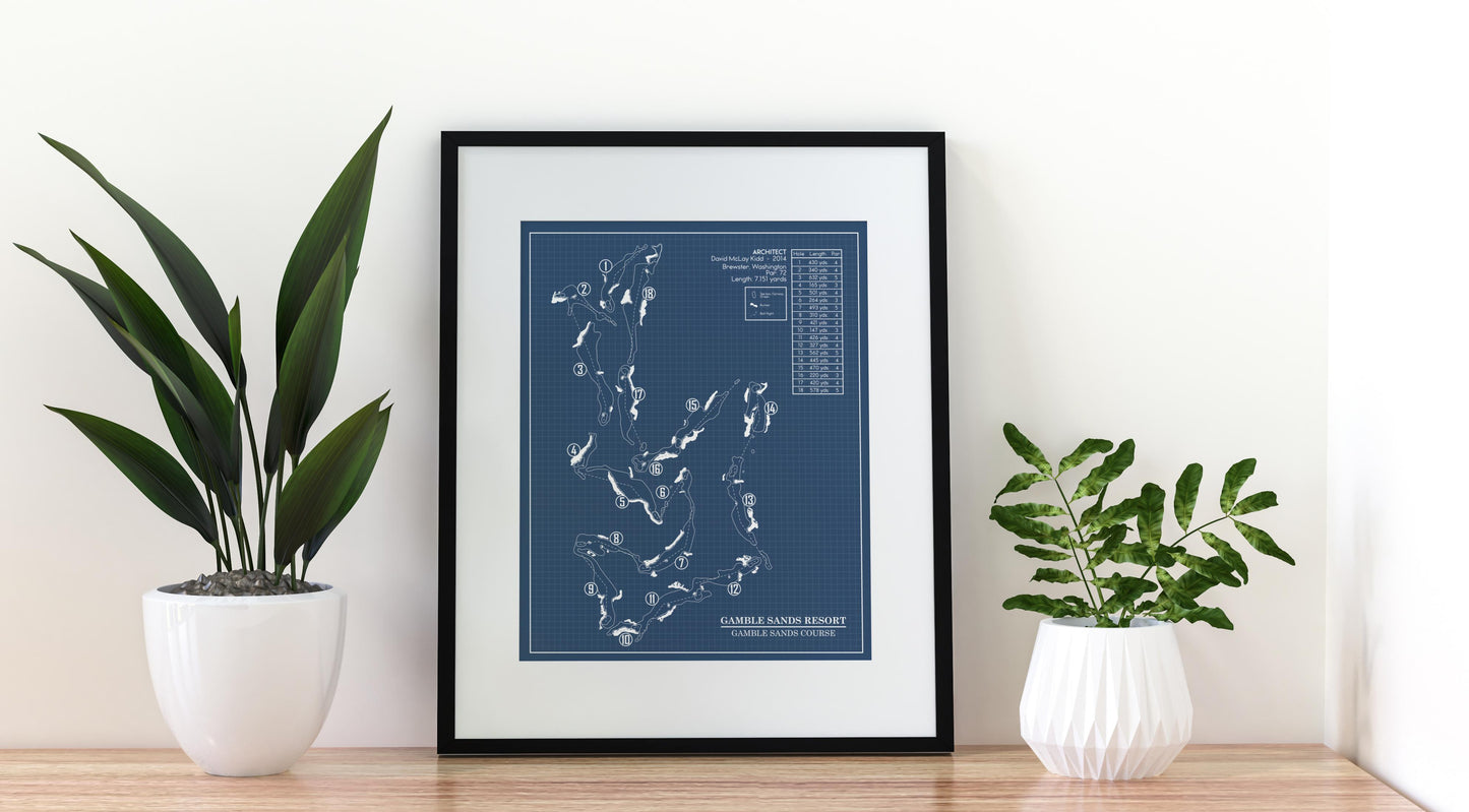Gamble Sands Resort - Gamble Sands Course Blueprint (Print)
