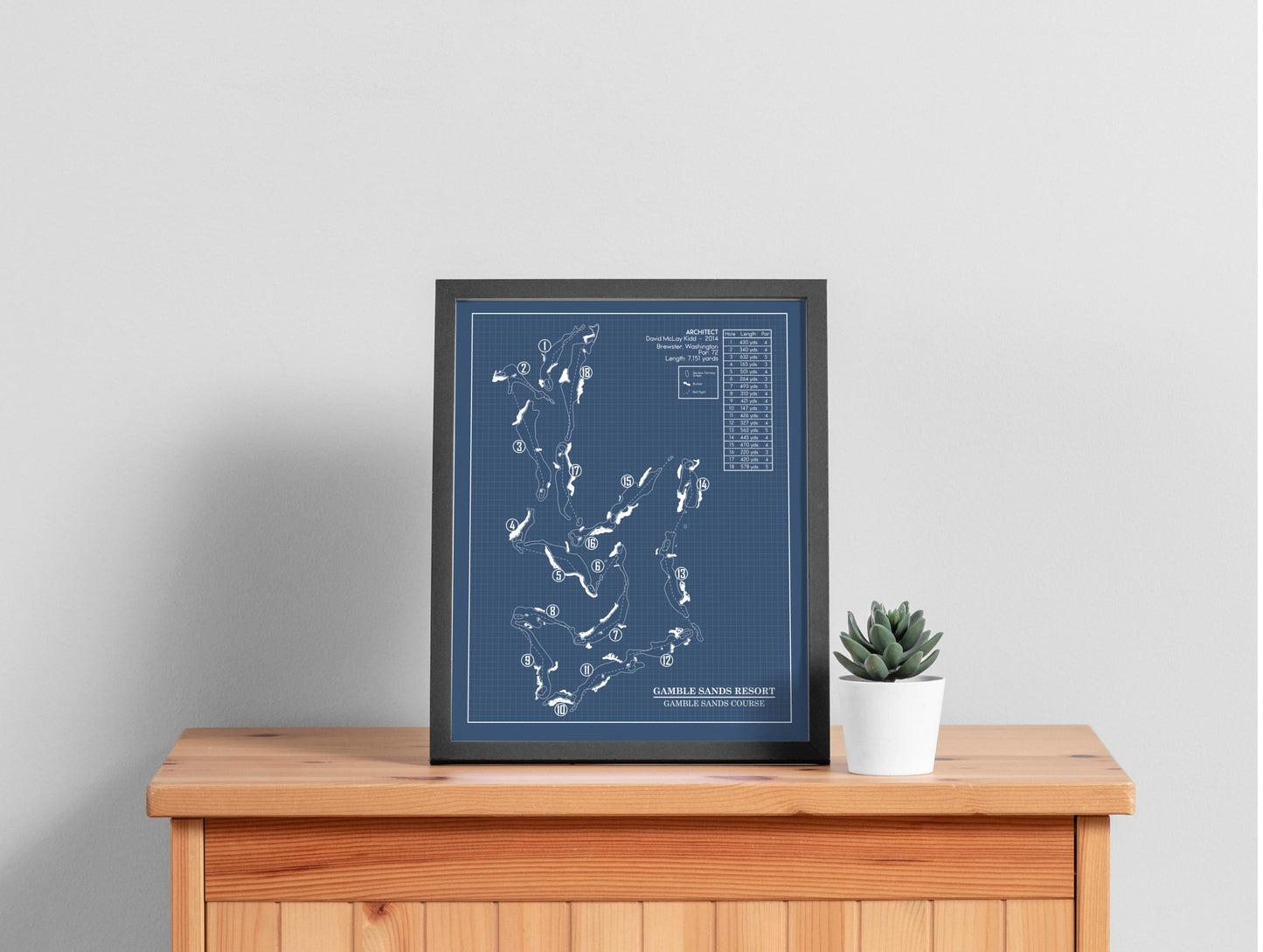Gamble Sands Resort - Gamble Sands Course Blueprint (Print)