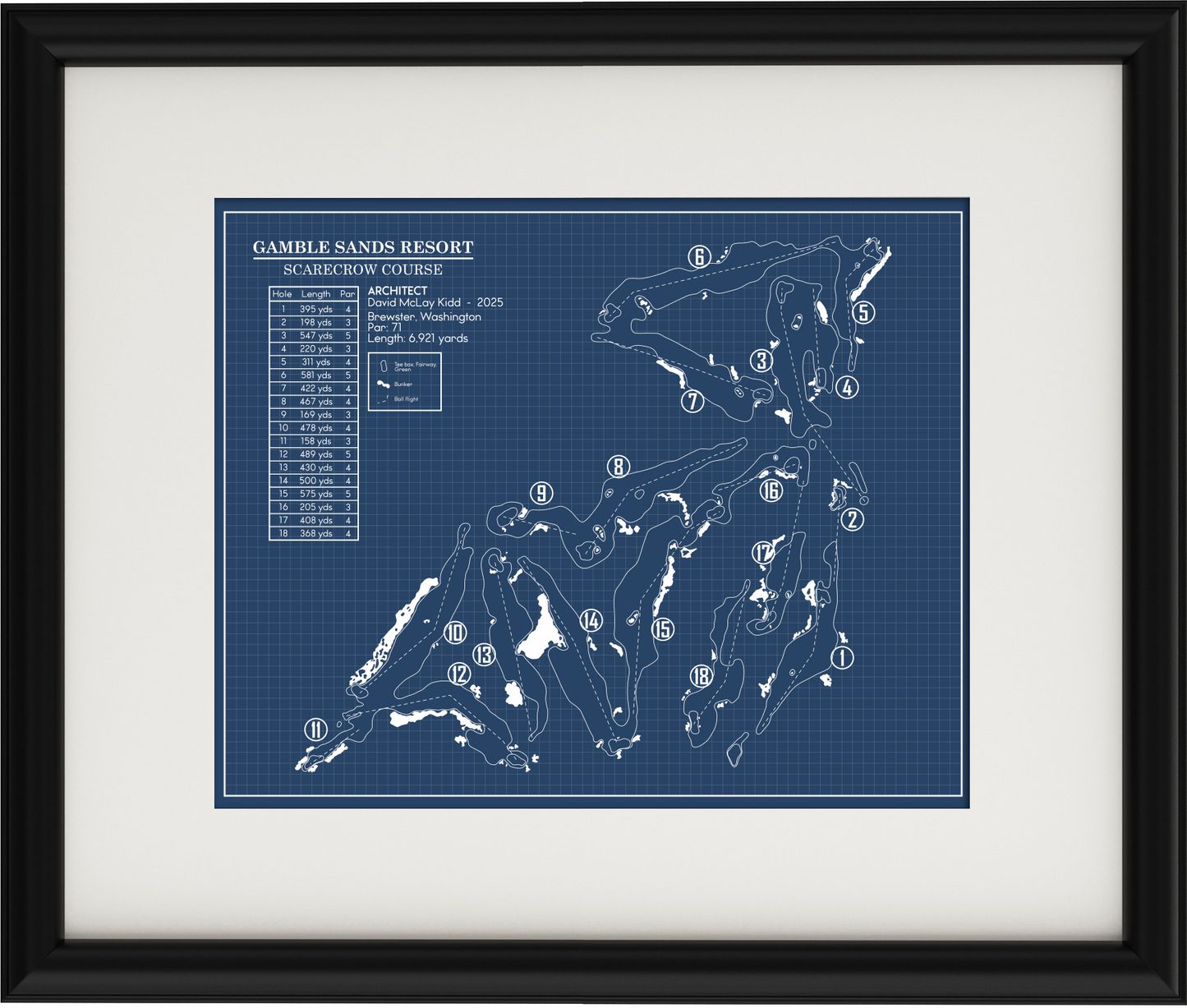 Gamble Sands Resort - Scarecrow Course Blueprint (Print)