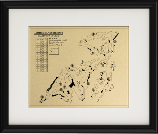 Gamble Sands Resort - Scarecrow Course Outline (Print)