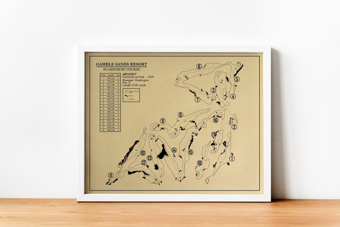 Gamble Sands Resort - Scarecrow Course Outline (Print)