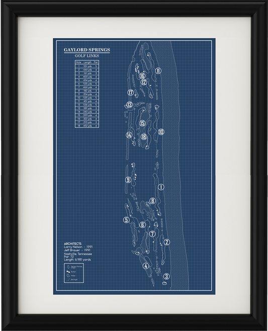 Gaylord Springs Golf Links Blueprint (Print)