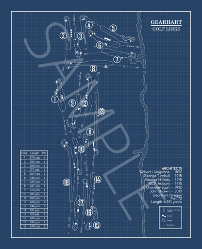 Gearhart Golf Links Blueprint (Print)