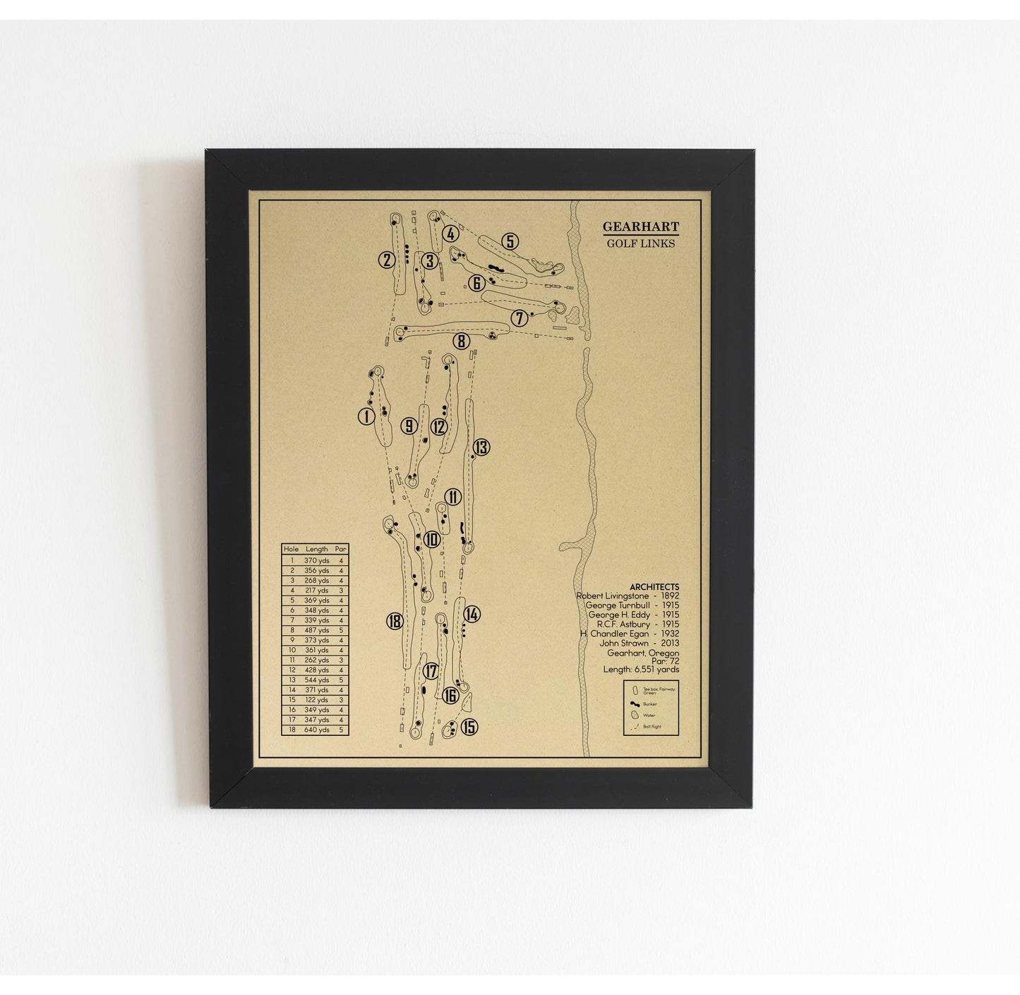 Gearhart Golf Links Outline (Print)