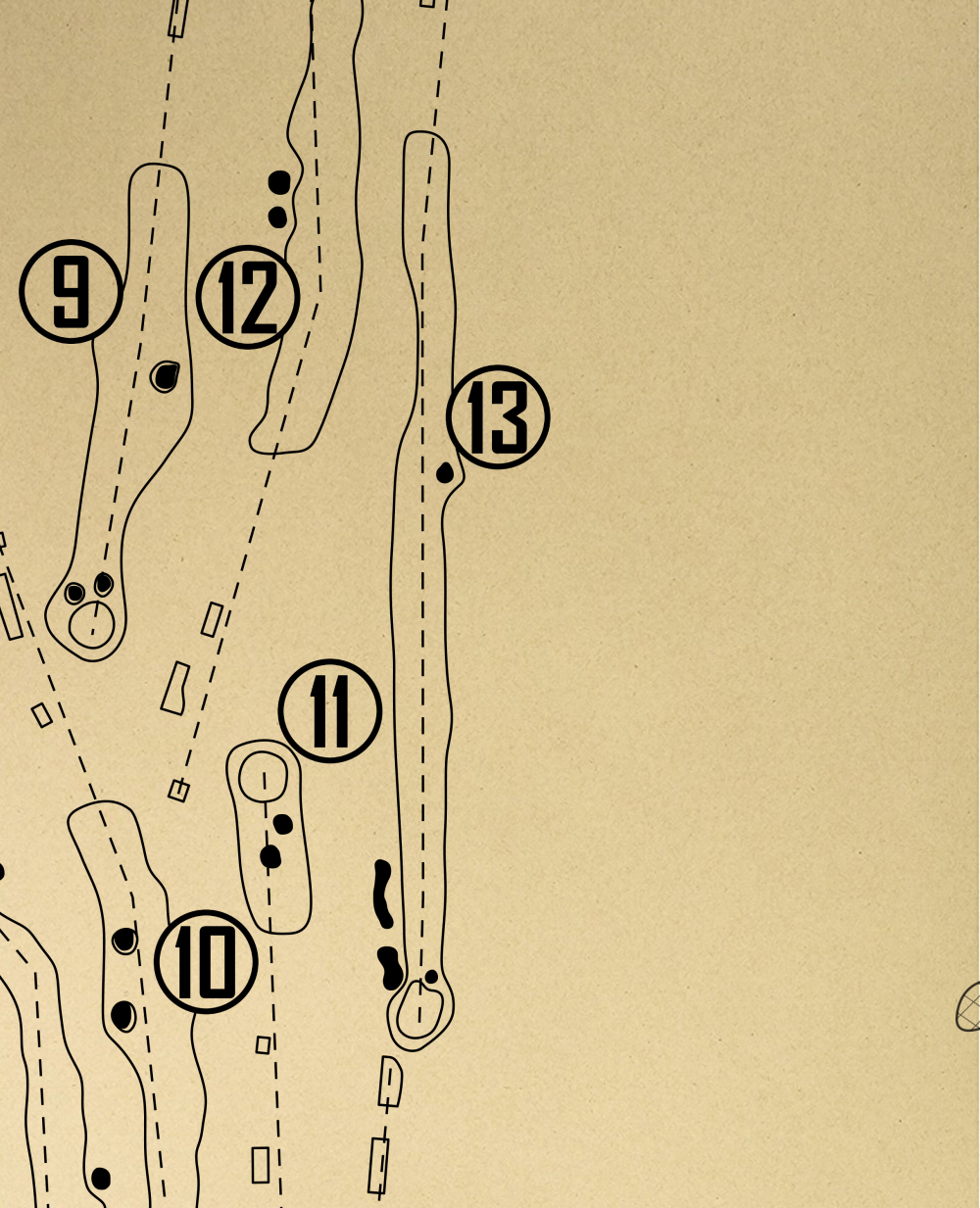 Gearhart Golf Links Outline (Print)