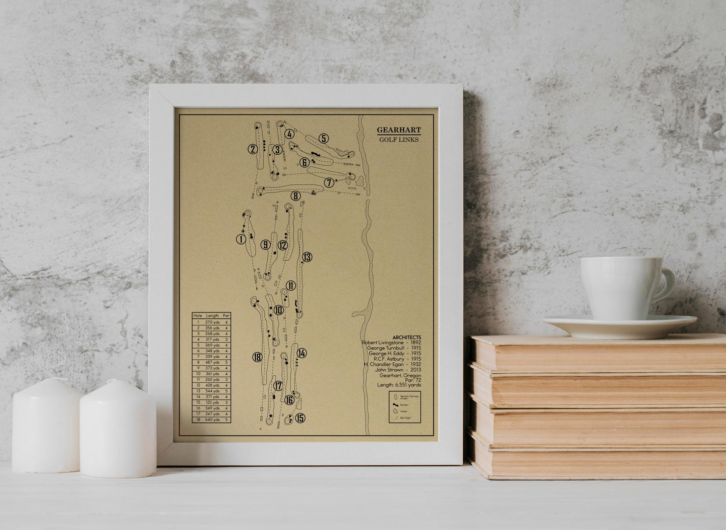 Gearhart Golf Links Outline (Print)