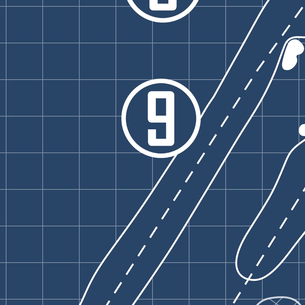 Georgia Southern University Golf Course Blueprint (Print)