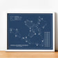 Georgia Southern University Golf Course Blueprint (Print)