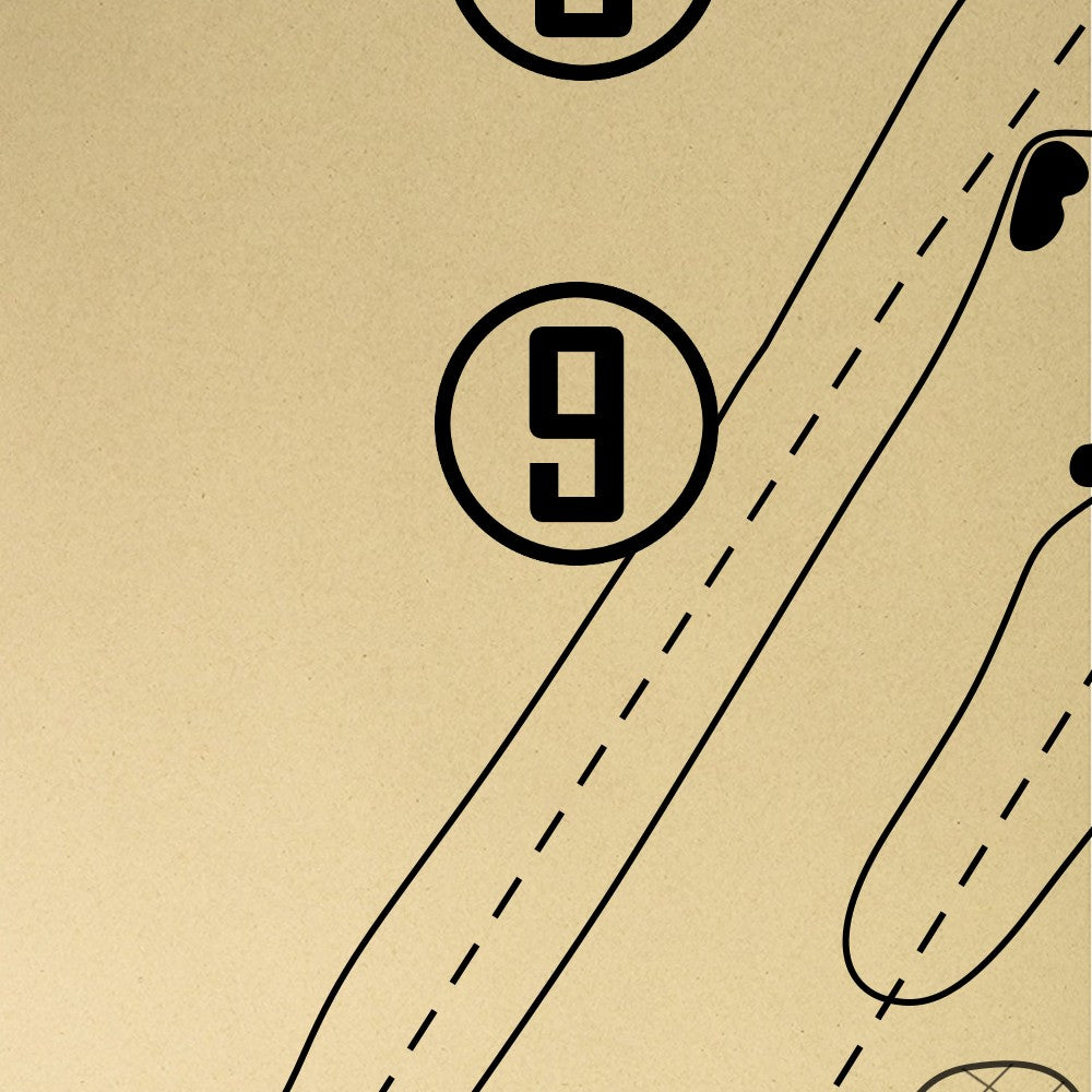 Georgia Southern University Golf Course Outline (Print)