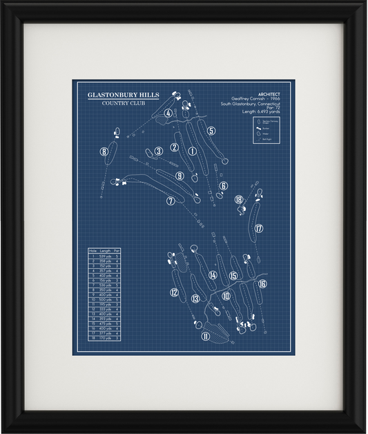 Glastonbury Hills Country Club Blueprint (Print)