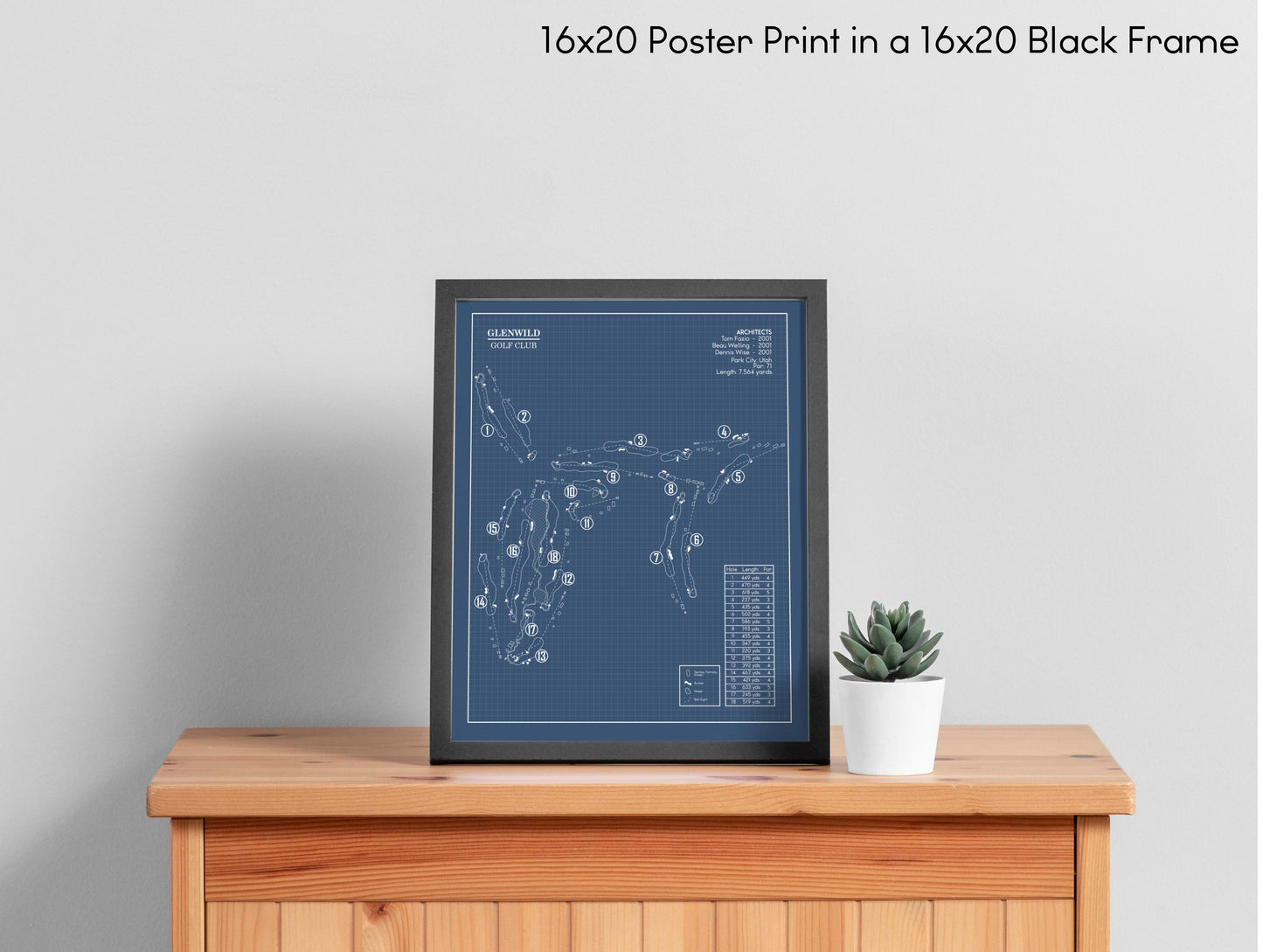 Glenwild Golf Club Blueprint (Print)